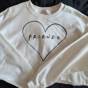 Friends Heart Logo White Sweatshirt